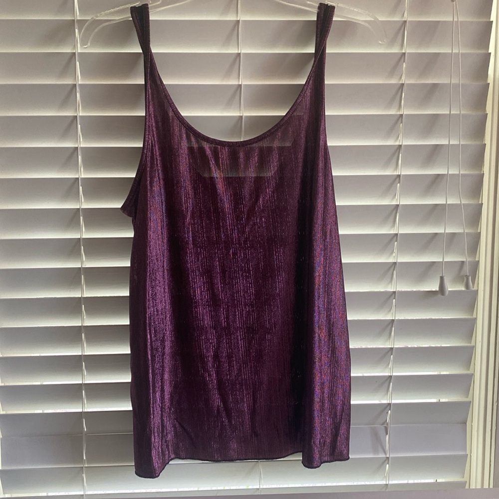 Zara shimmery purple top